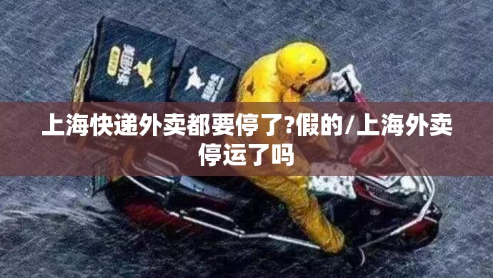 上海快递外卖都要停了?假的/上海外卖停运了吗