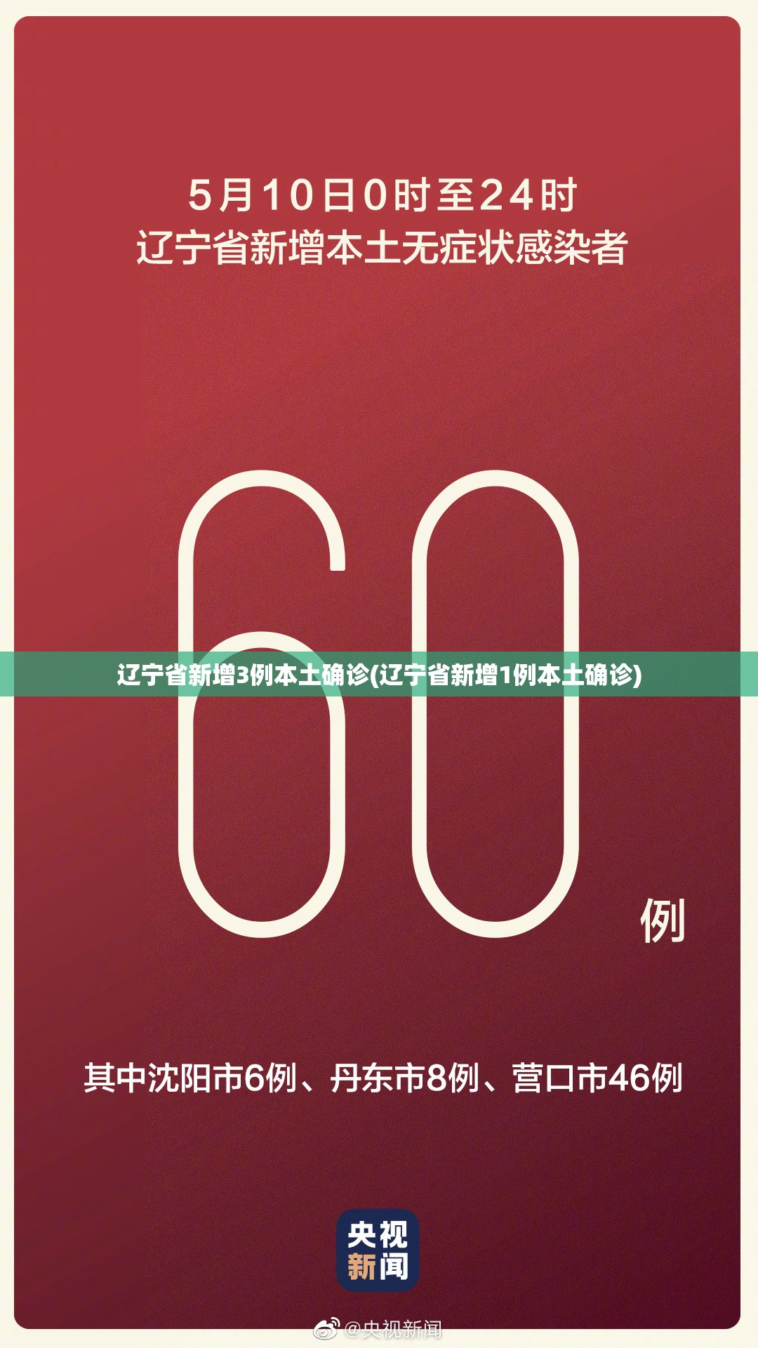 辽宁省新增3例本土确诊(辽宁省新增1例本土确诊)