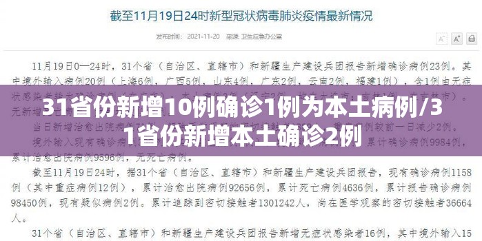 31省份新增10例确诊1例为本土病例/31省份新增本土确诊2例