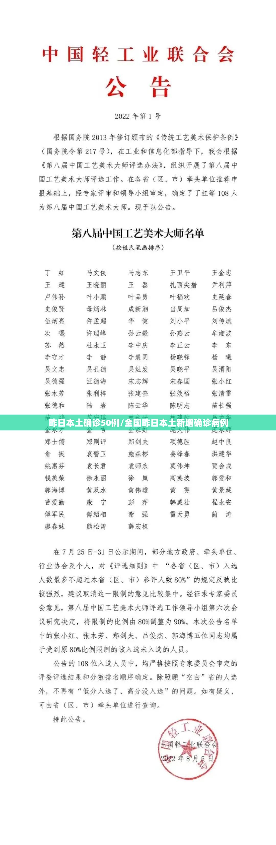 昨日本土确诊50例/全国昨日本土新增确诊病例