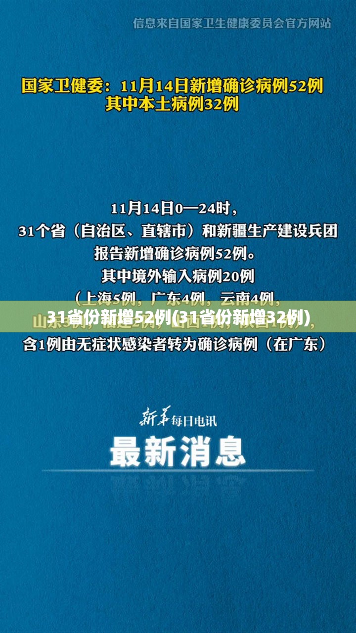 31省份新增52例(31省份新增32例)