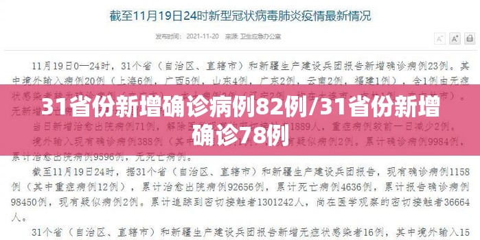 31省份新增确诊病例82例/31省份新增确诊78例
