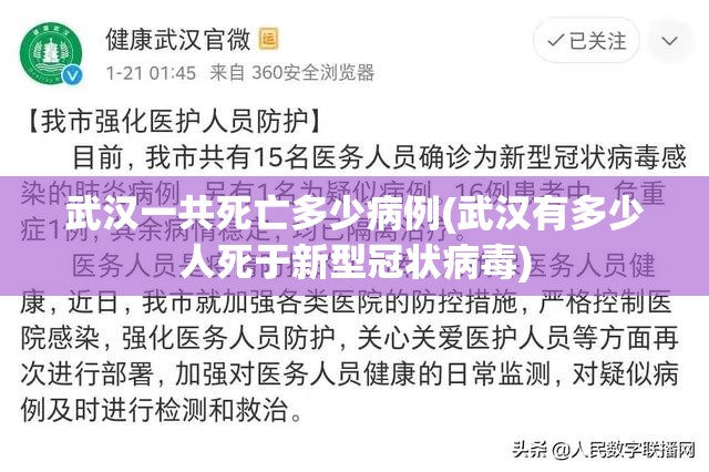 武汉一共死亡多少病例(武汉有多少人死于新型冠状病毒)