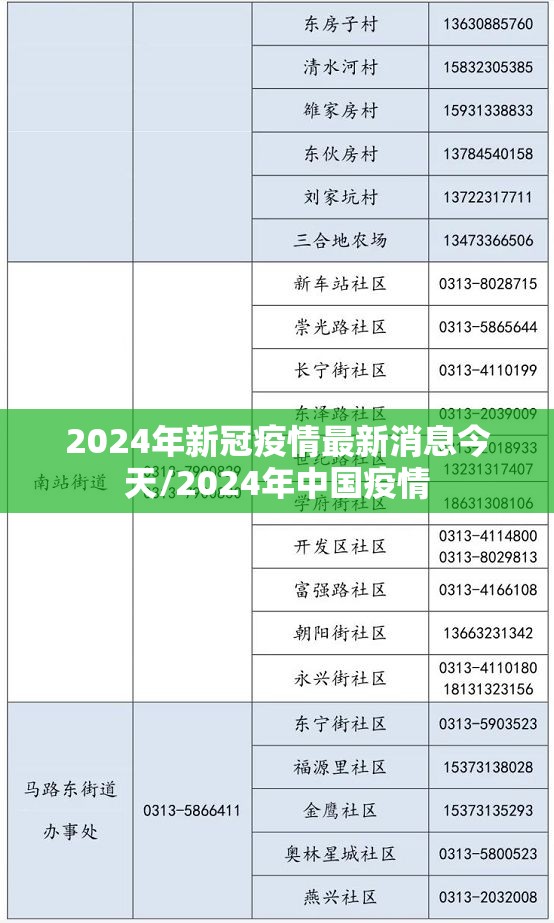2024年新冠疫情最新消息今天/2024年中国疫情