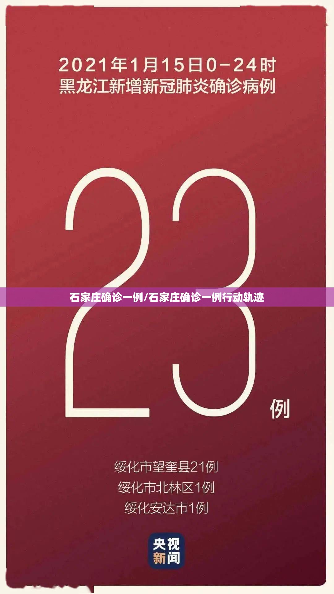 石家庄确诊一例/石家庄确诊一例行动轨迹