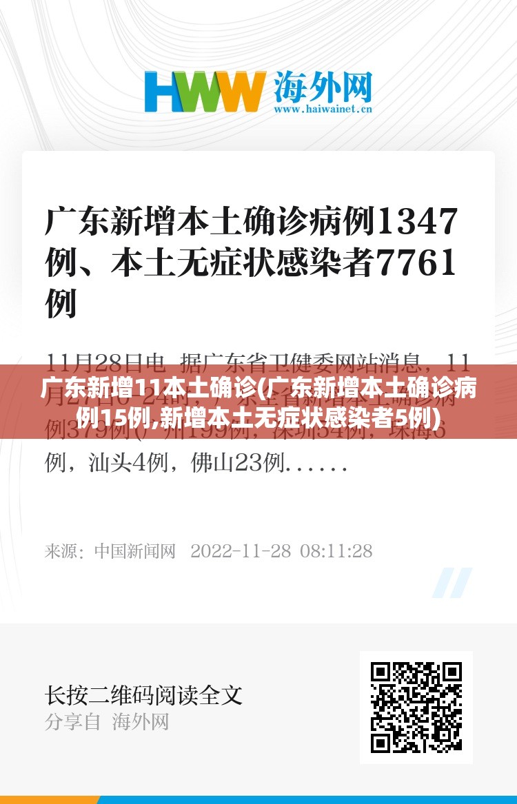 广东新增11本土确诊(广东新增本土确诊病例15例,新增本土无症状感染者5例)