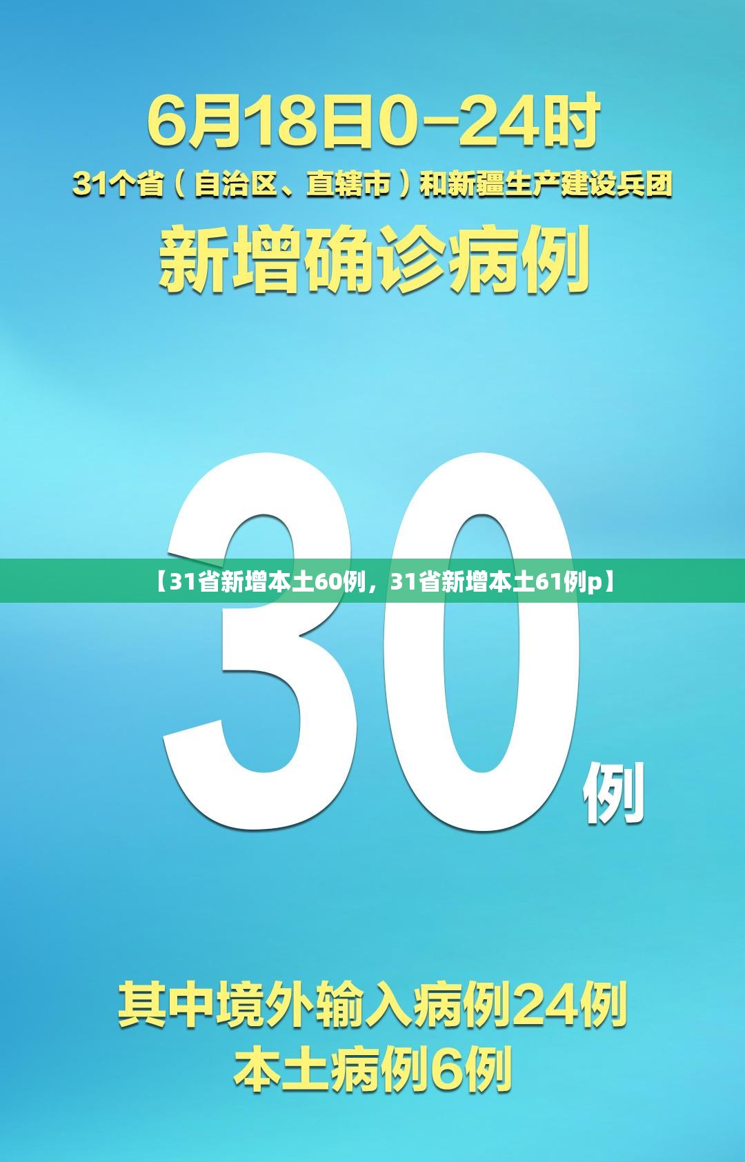 【31省新增本土60例，31省新增本土61例p】