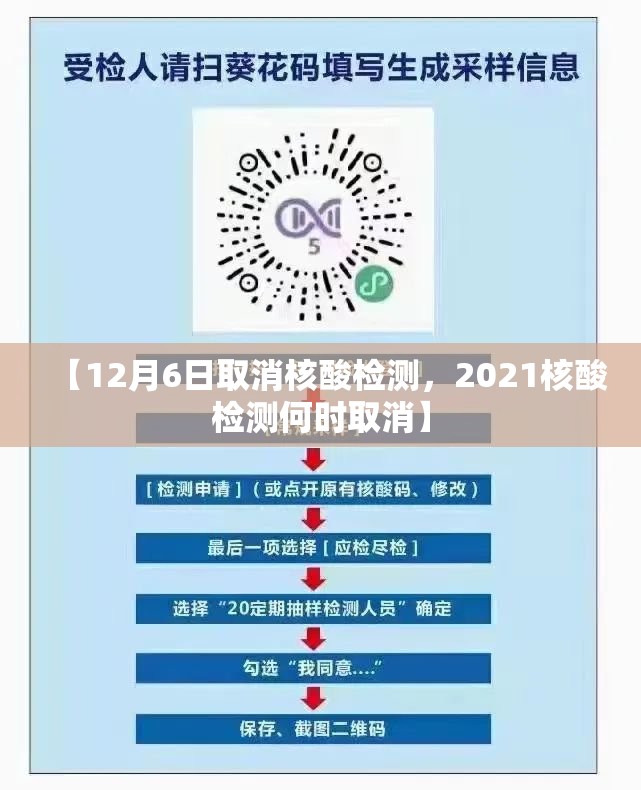 【12月6日取消核酸检测，2021核酸检测何时取消】