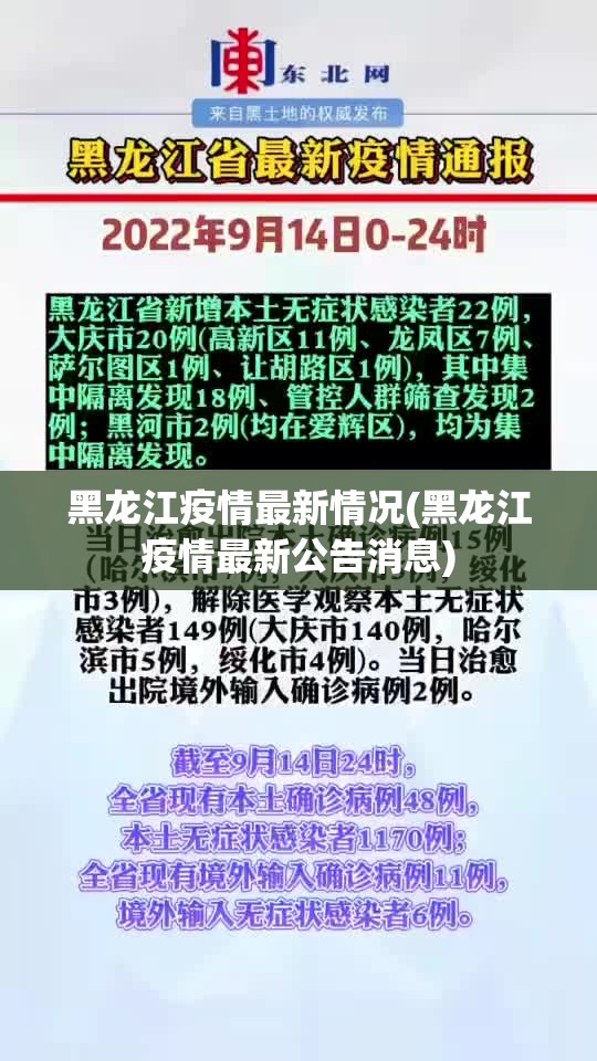 黑龙江疫情最新情况(黑龙江疫情最新公告消息)