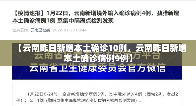 【云南昨日新增本土确诊10例，云南昨日新增本土确诊病例9例】