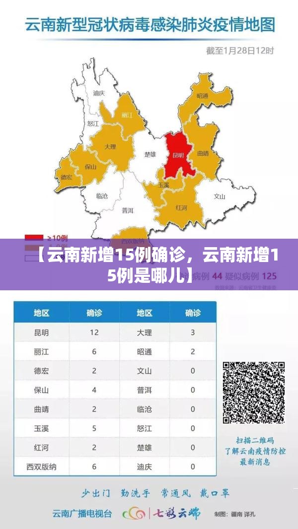 【云南新增15例确诊，云南新增15例是哪儿】