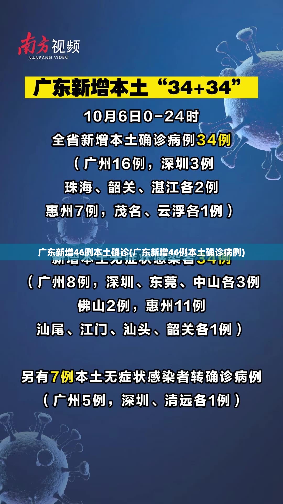 广东新增46例本土确诊(广东新增46例本土确诊病例)