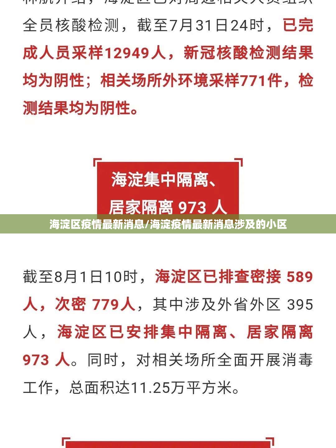海淀区疫情最新消息/海淀疫情最新消息涉及的小区 海淀区疫情最新消息/海淀疫情最新消息涉及的小区