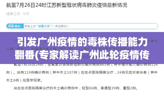 引发广州疫情的毒株传播能力翻番(专家解读广州此轮疫情传播速度较快,毒株传播力强)
