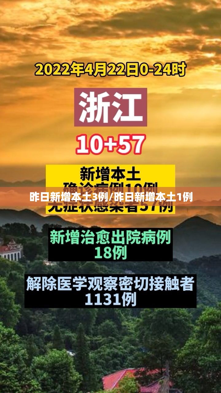 昨日新增本土3例/昨日新增本土1例