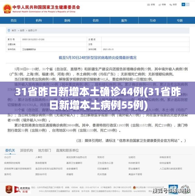 31省昨日新增本土确诊44例(31省昨日新增本土病例55例)