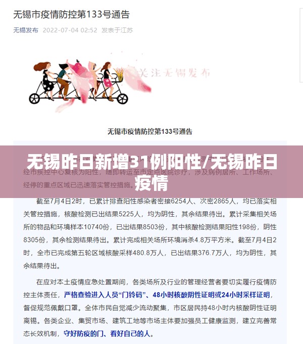 无锡昨日新增31例阳性/无锡昨日疫情 无锡昨日新增31例阳性/无锡昨日疫情