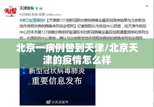 北京一病例曾到天津/北京天津的疫情怎么样