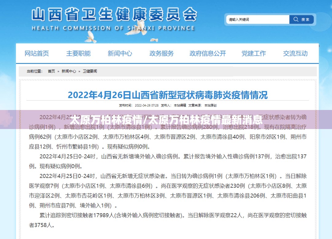 太原万柏林疫情/太原万柏林疫情最新消息