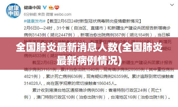 全国肺炎最新消息人数(全国肺炎最新病例情况)