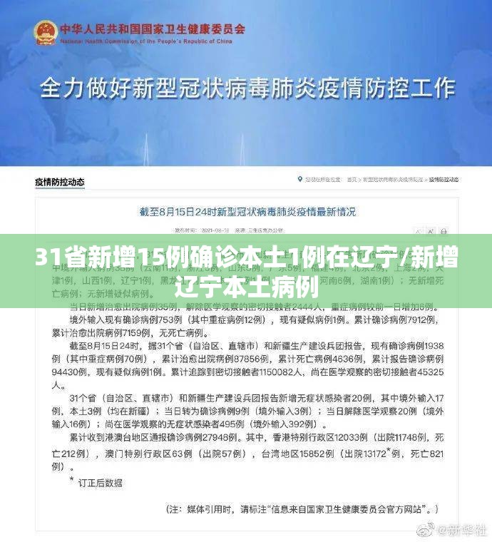 31省新增15例确诊本土1例在辽宁/新增辽宁本土病例