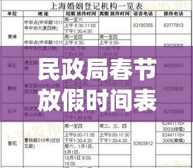 民政局春节放假时间表2022(民政局春节放假几天上班)
