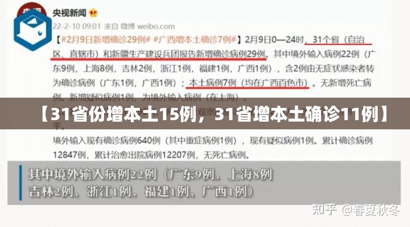 【31省份增本土15例，31省增本土确诊11例】
