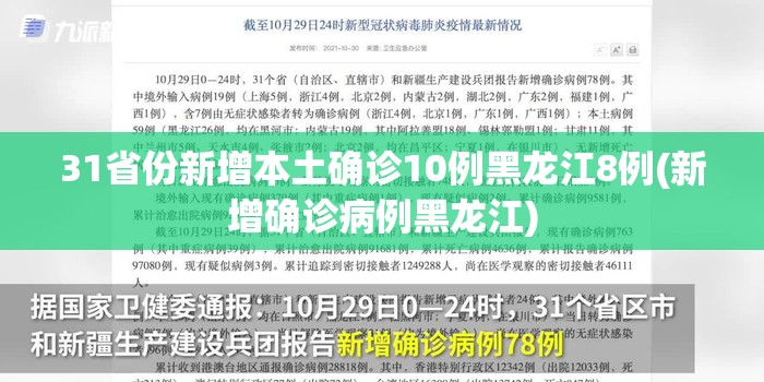 31省份新增本土确诊10例黑龙江8例(新增确诊病例黑龙江) 31省份新增本土确诊10例黑龙江8例(新增确诊病例黑龙江)