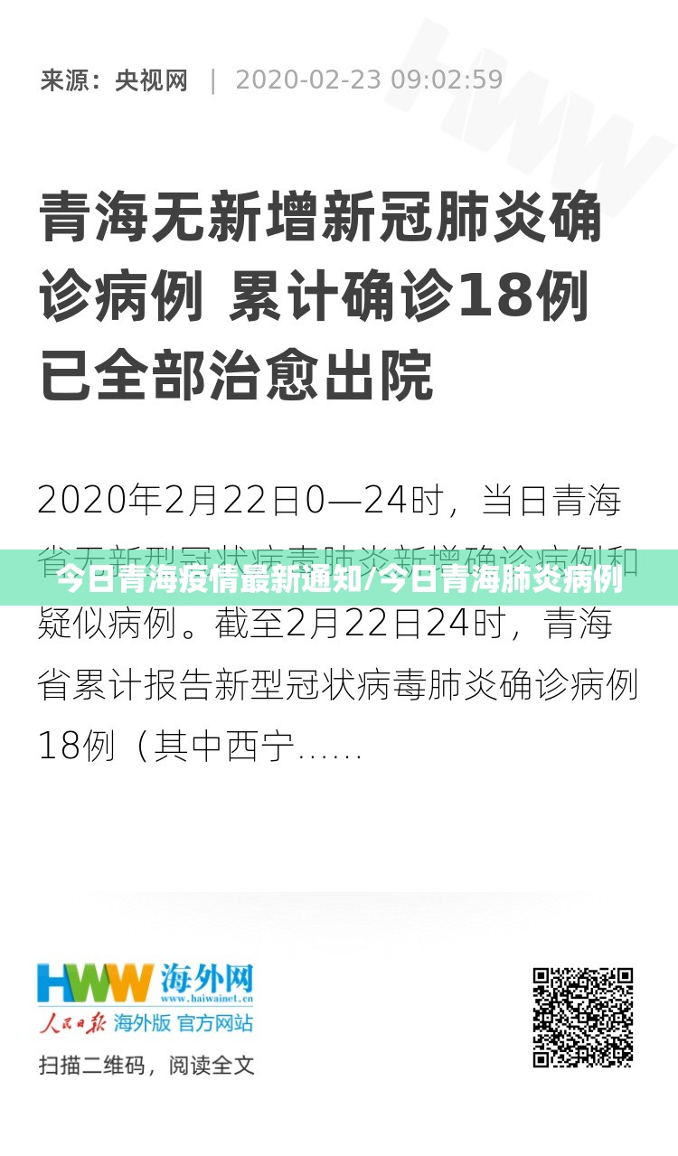 今日青海疫情最新通知/今日青海肺炎病例
