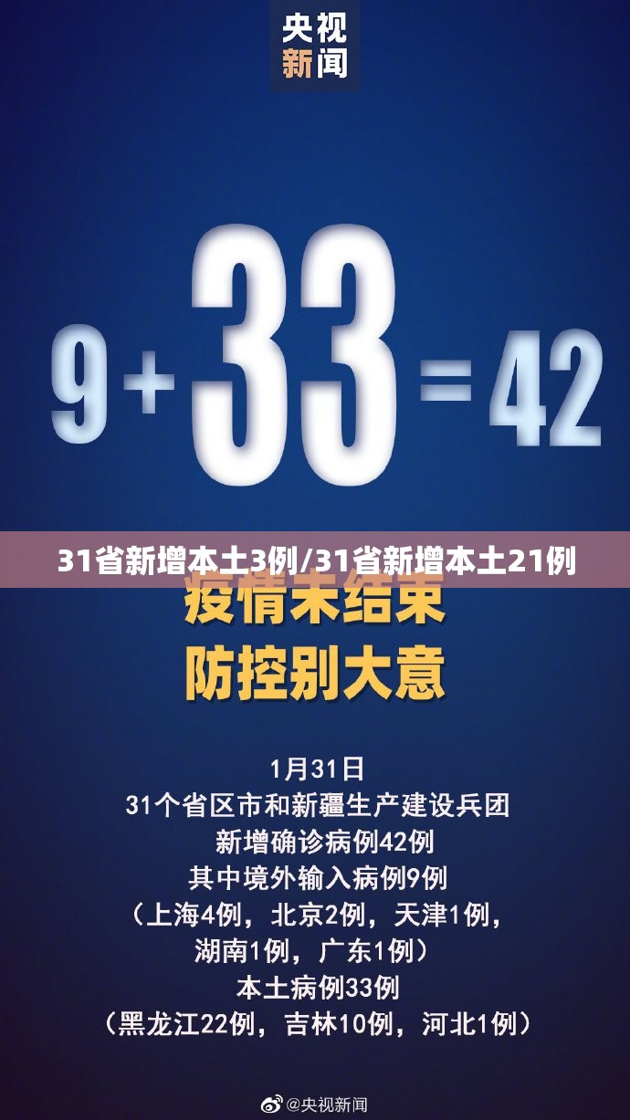 31省新增本土3例/31省新增本土21例
