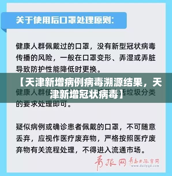 【天津新增病例病毒溯源结果,天津新增冠状病毒】 【天津新增病例病毒溯源结果,天津新增冠状病毒】