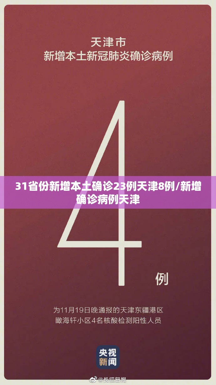 31省份新增本土确诊23例天津8例/新增确诊病例天津