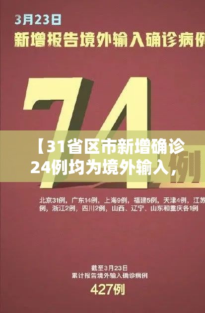 【31省区市新增确诊24例均为境外输入，31省区市新增确诊例9例为境外输入】