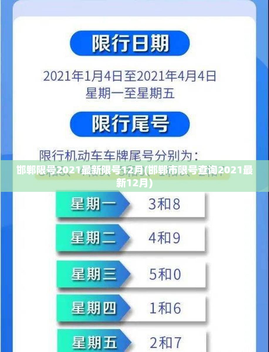 邯郸限号2021最新限号12月(邯郸市限号查询2021最新12月)
