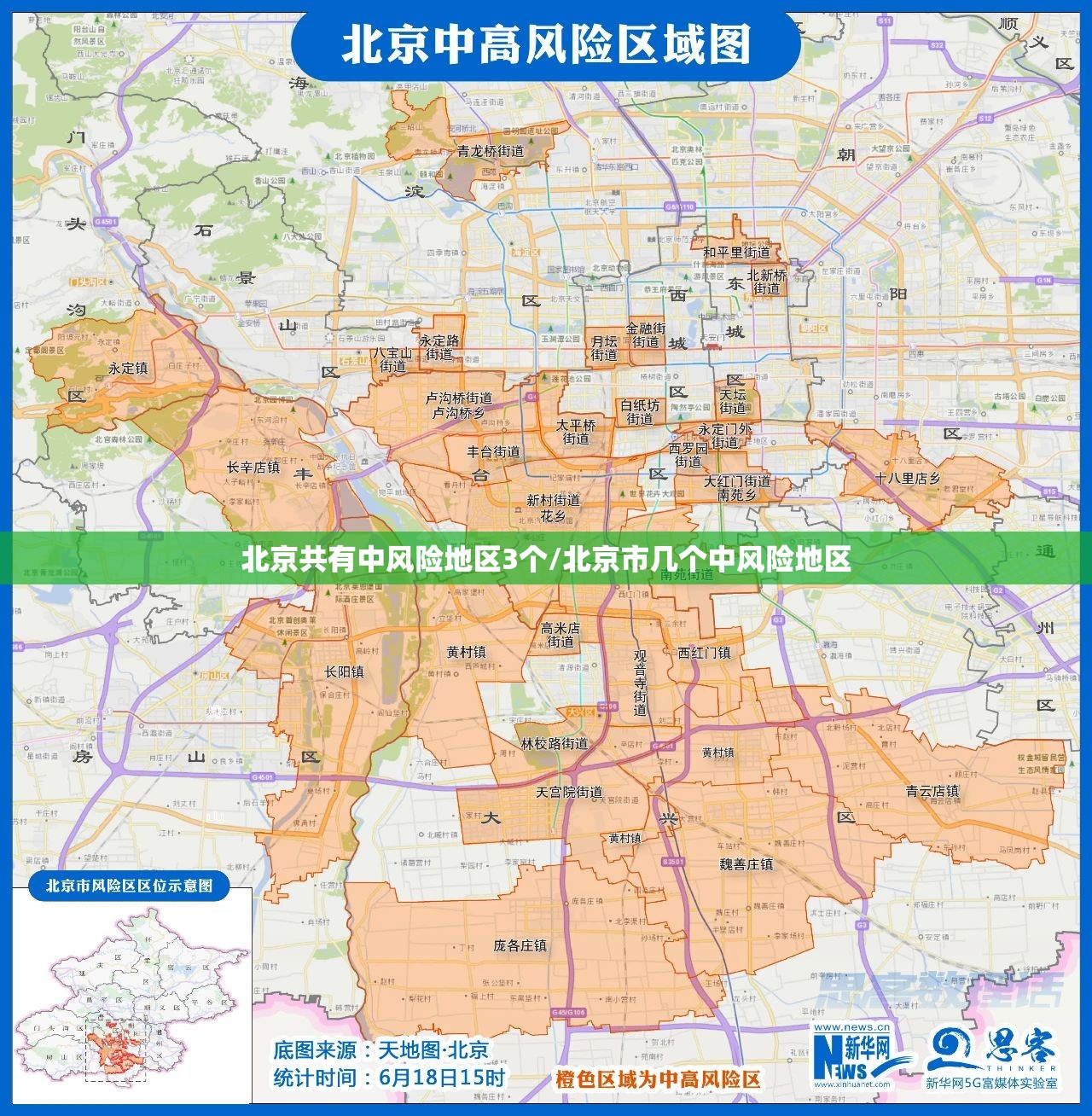 北京共有中风险地区3个/北京市几个中风险地区