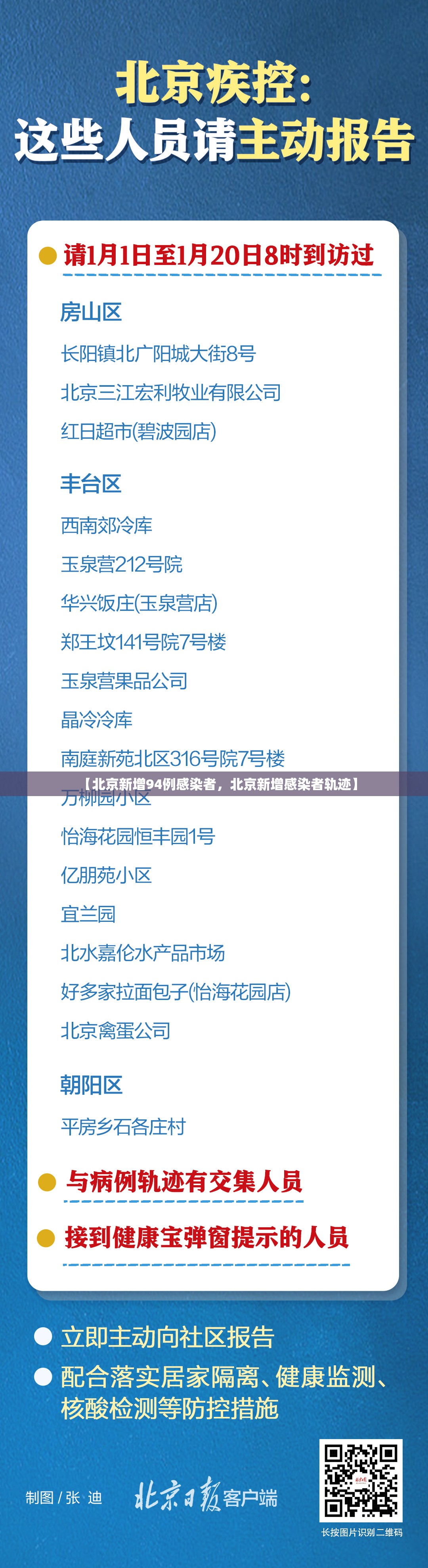 【北京新增94例感染者，北京新增感染者轨迹】