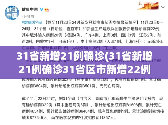 31省新增21例确诊(31省新增21例确诊31省区市新增22例确诊)