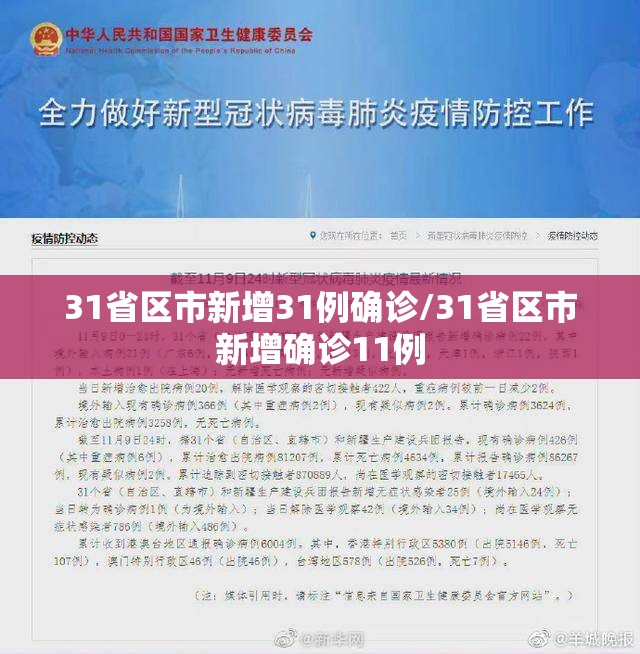 31省区市新增31例确诊/31省区市新增确诊11例