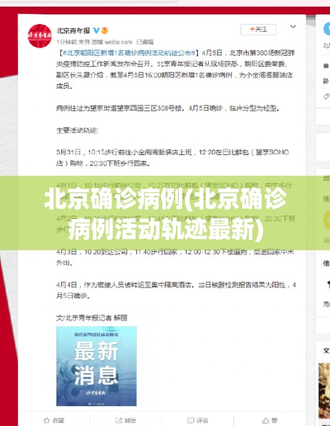 北京确诊病例(北京确诊病例活动轨迹最新)