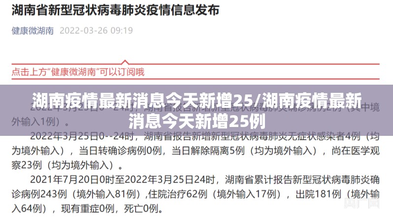 湖南疫情最新消息今天新增25/湖南疫情最新消息今天新增25例 湖南疫情最新消息今天新增25/湖南疫情最新消息今天新增25例