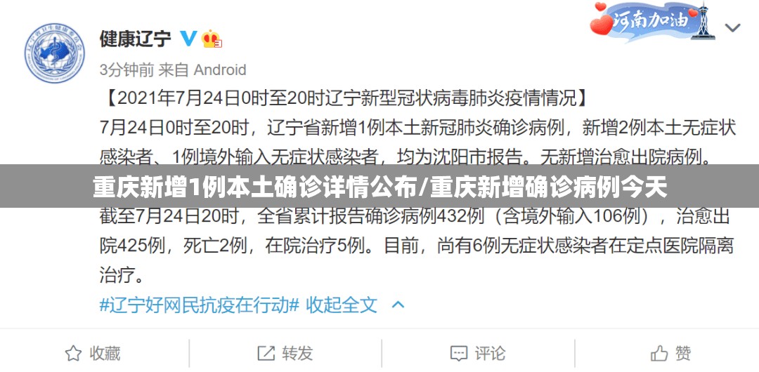 重庆新增1例本土确诊详情公布/重庆新增确诊病例今天