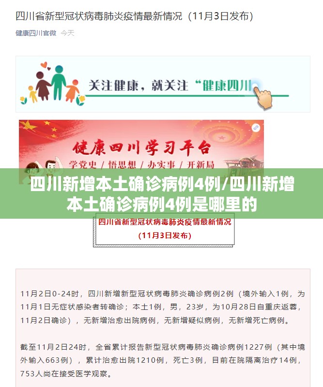 四川新增本土确诊病例4例/四川新增本土确诊病例4例是哪里的