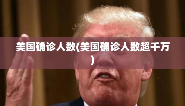 美国确诊人数(美国确诊人数超千万)