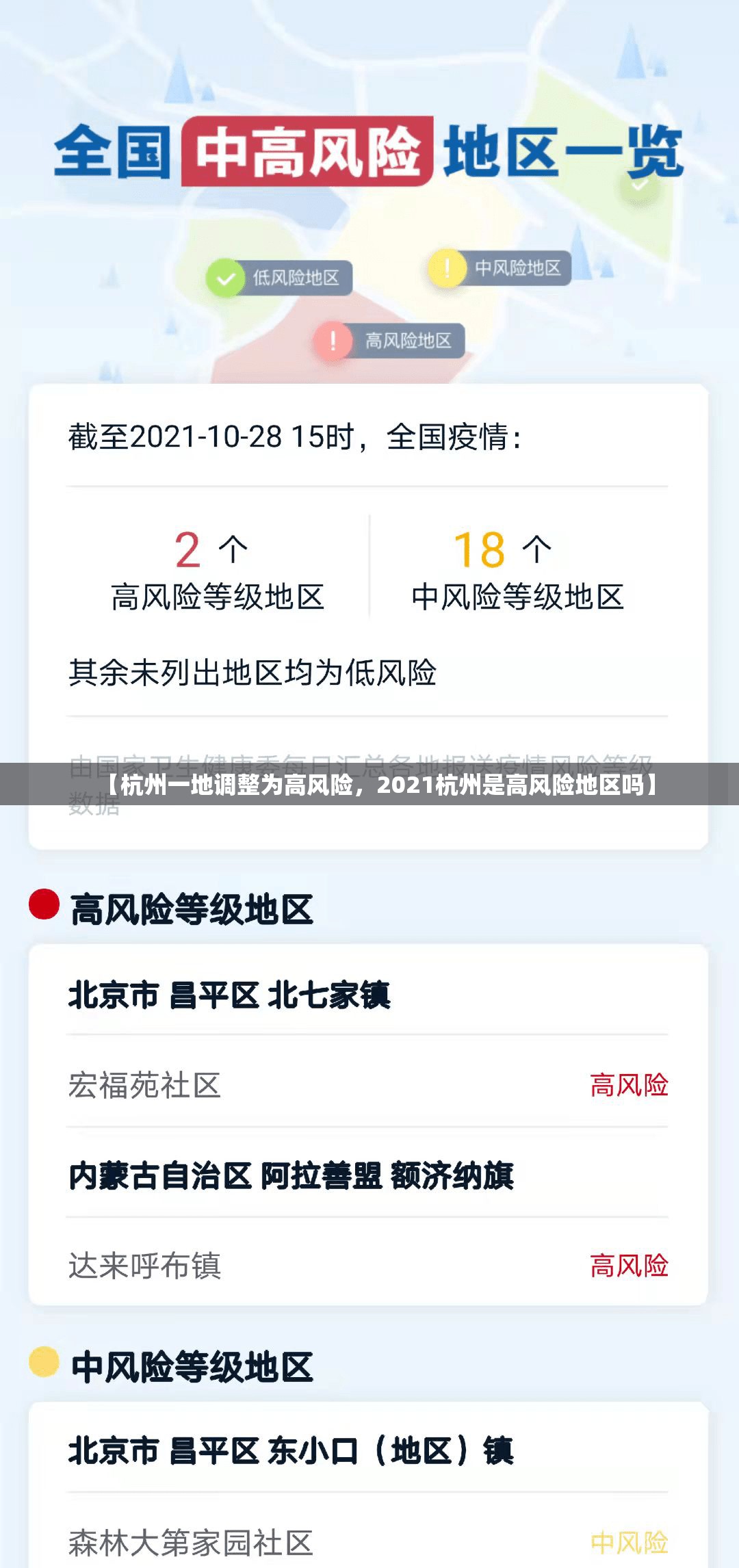 【杭州一地调整为高风险,2021杭州是高风险地区吗】 【杭州一地调整为高风险,2021杭州是高风险地区吗】