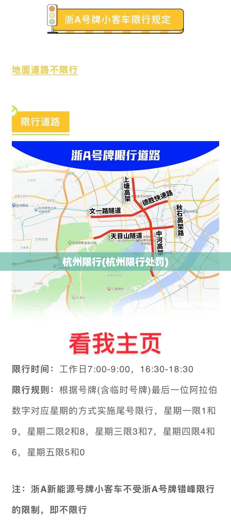 杭州限行(杭州限行处罚)