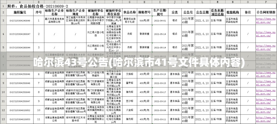 哈尔滨43号公告(哈尔滨市41号文件具体内容)
