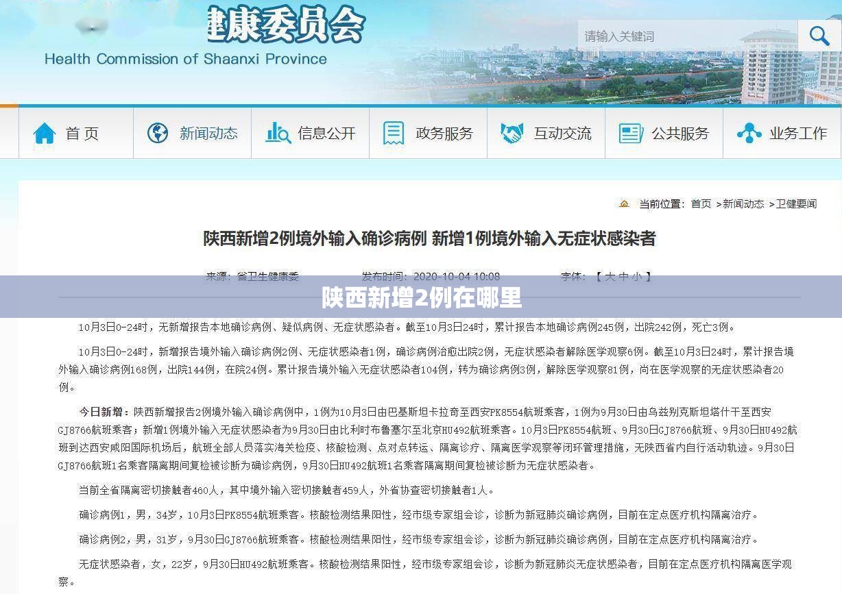 陕西新增2例在哪里