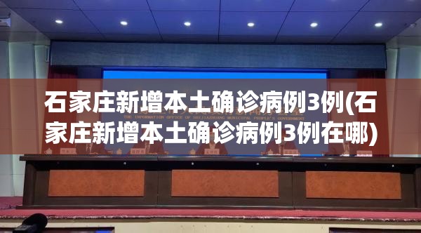 石家庄新增本土确诊病例3例(石家庄新增本土确诊病例3例在哪)
