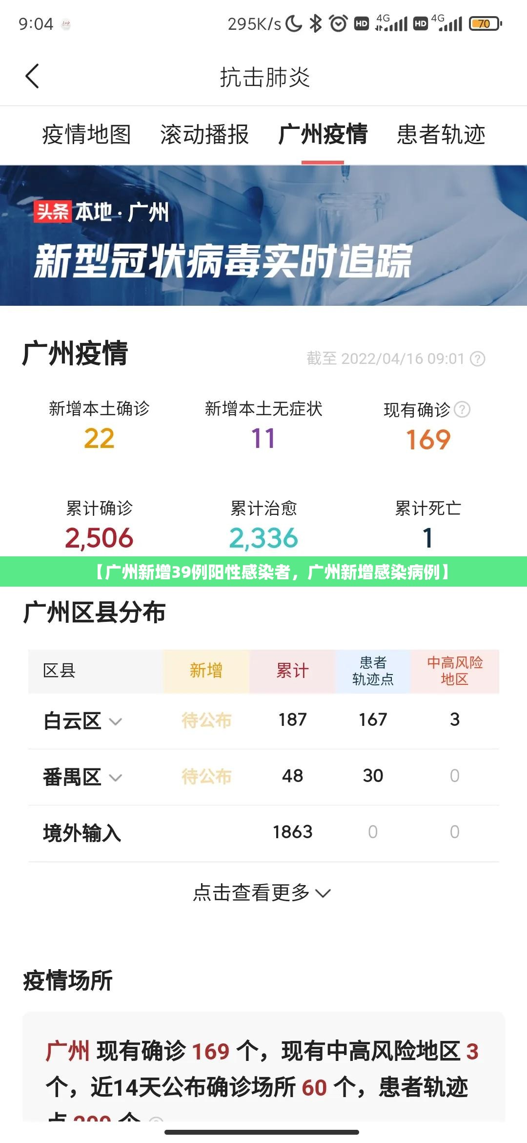 【广州新增39例阳性感染者，广州新增感染病例】