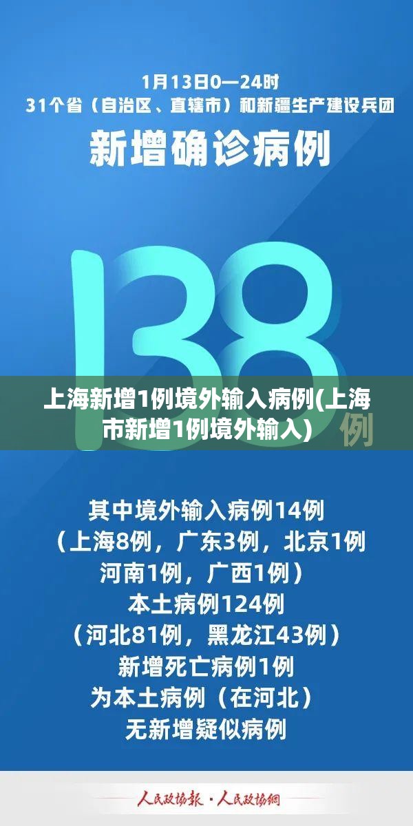 上海新增1例境外输入病例(上海市新增1例境外输入)
